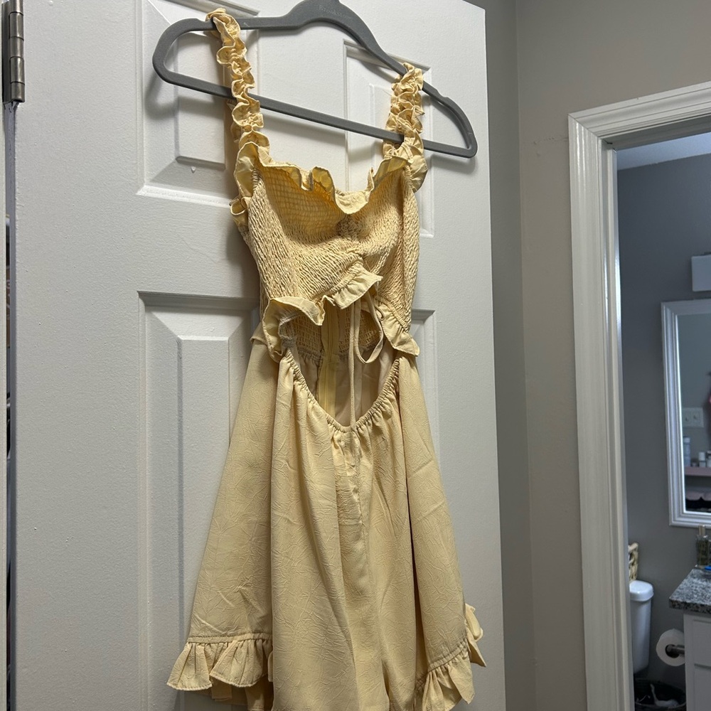 Yellow Ruffled romper